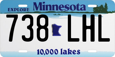 MN license plate 738LHL