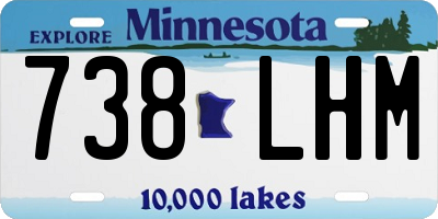 MN license plate 738LHM
