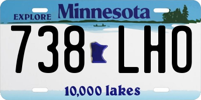 MN license plate 738LHO