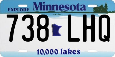 MN license plate 738LHQ