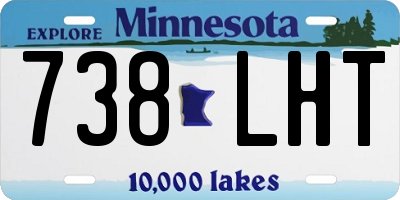 MN license plate 738LHT