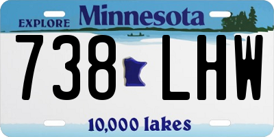 MN license plate 738LHW
