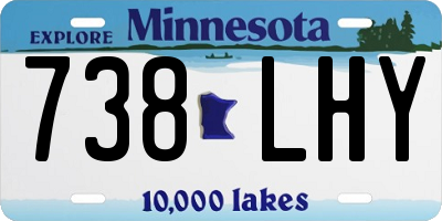 MN license plate 738LHY