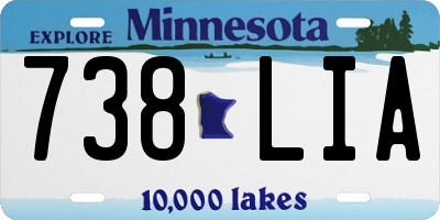 MN license plate 738LIA