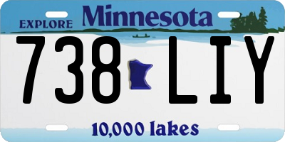 MN license plate 738LIY