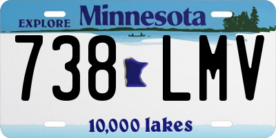 MN license plate 738LMV