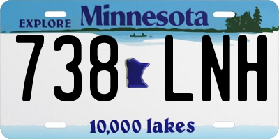 MN license plate 738LNH