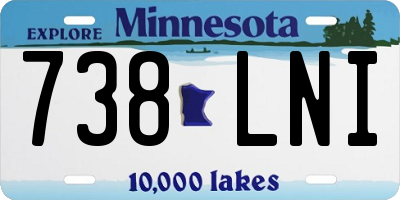 MN license plate 738LNI