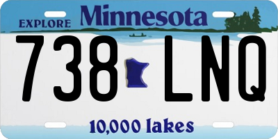 MN license plate 738LNQ