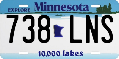 MN license plate 738LNS