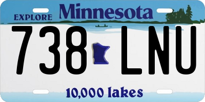 MN license plate 738LNU