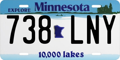MN license plate 738LNY