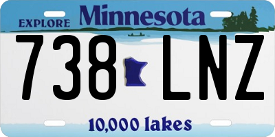 MN license plate 738LNZ