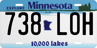 MN license plate 738LOH