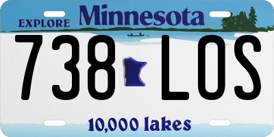 MN license plate 738LOS