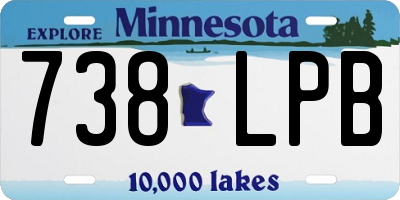 MN license plate 738LPB