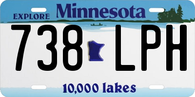 MN license plate 738LPH