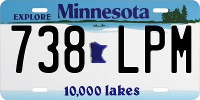 MN license plate 738LPM