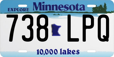 MN license plate 738LPQ