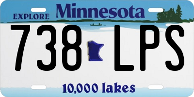 MN license plate 738LPS