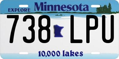 MN license plate 738LPU