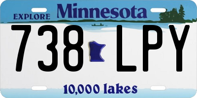 MN license plate 738LPY