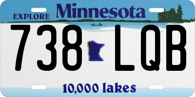 MN license plate 738LQB
