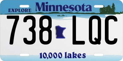 MN license plate 738LQC
