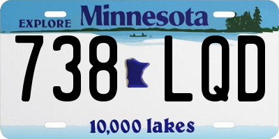 MN license plate 738LQD