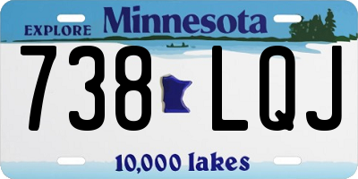 MN license plate 738LQJ