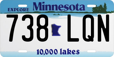 MN license plate 738LQN