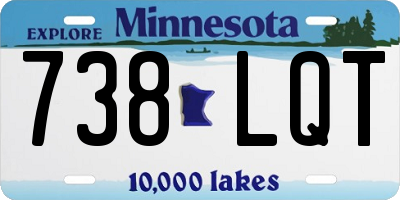 MN license plate 738LQT
