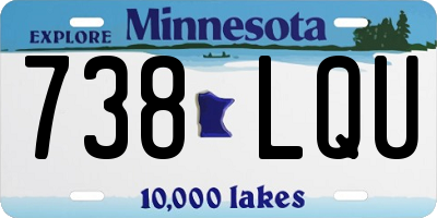 MN license plate 738LQU