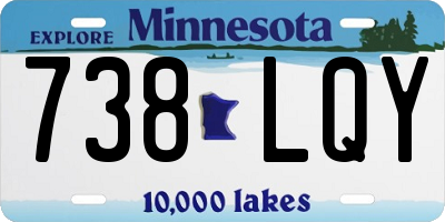 MN license plate 738LQY