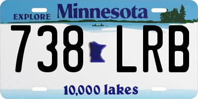 MN license plate 738LRB