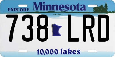 MN license plate 738LRD
