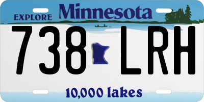 MN license plate 738LRH