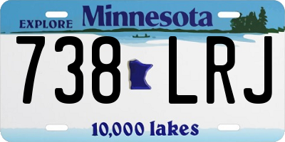 MN license plate 738LRJ