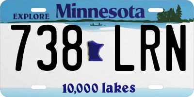 MN license plate 738LRN