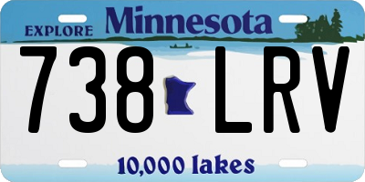 MN license plate 738LRV