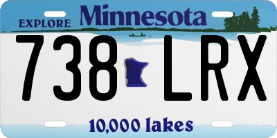MN license plate 738LRX