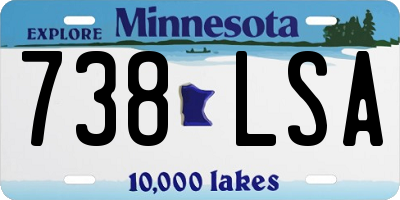 MN license plate 738LSA