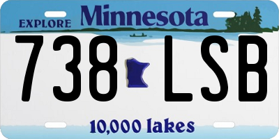 MN license plate 738LSB