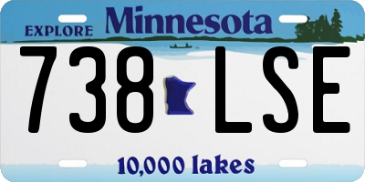 MN license plate 738LSE
