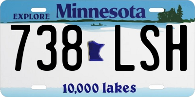 MN license plate 738LSH