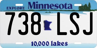 MN license plate 738LSJ