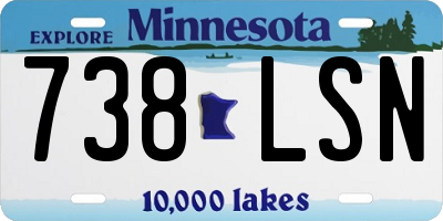 MN license plate 738LSN