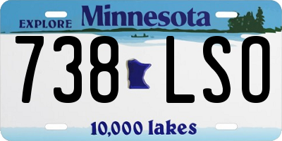 MN license plate 738LSO