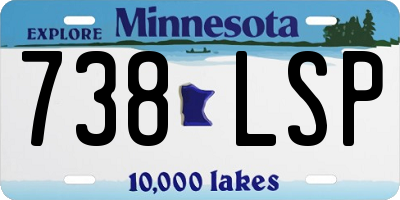 MN license plate 738LSP