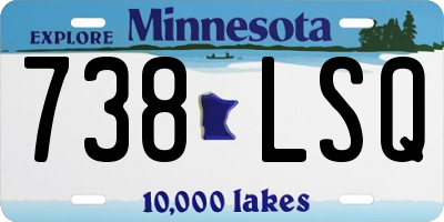 MN license plate 738LSQ